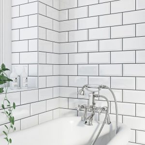 Metro Bevelled White liso 10x20