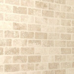 Ivory Travertine Brick Mosaic