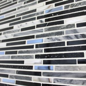 Lluvia Black Mosaic 30x30